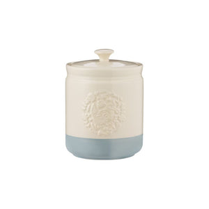 Mason Cash Home To Roost Storage Jar in Blue 15cm shown on a white background.