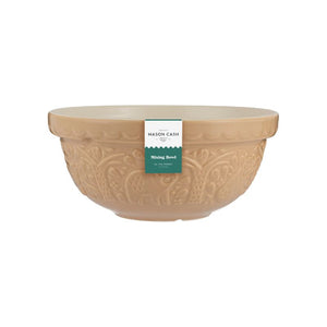 Mason Cash In The Forest Bear Mixing Bowl in Cane colour with a label on a white background