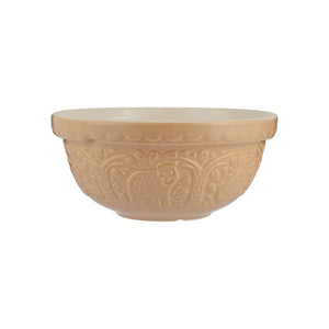 Mason Cash In The Forest Bear Mixing Bowl in Cane colour on a white background