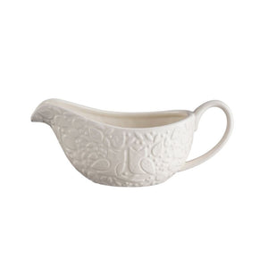 Mason Cash In The Forest Gravy Boat shown against a white backgroun.