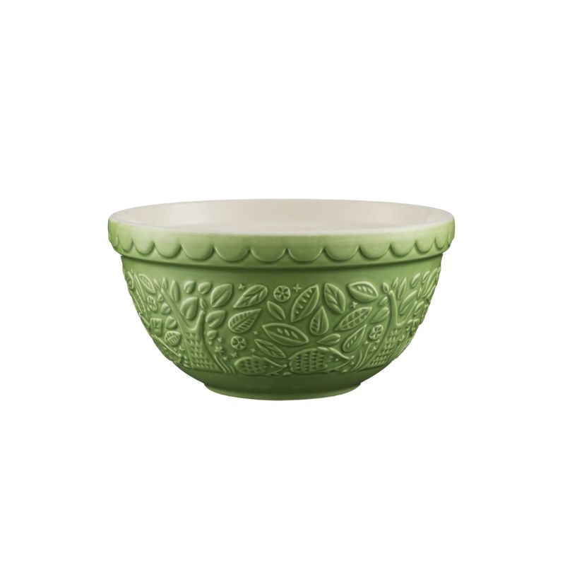 Mason Cash In The Forest Green Hedgehog Mixing Bowl on a white background