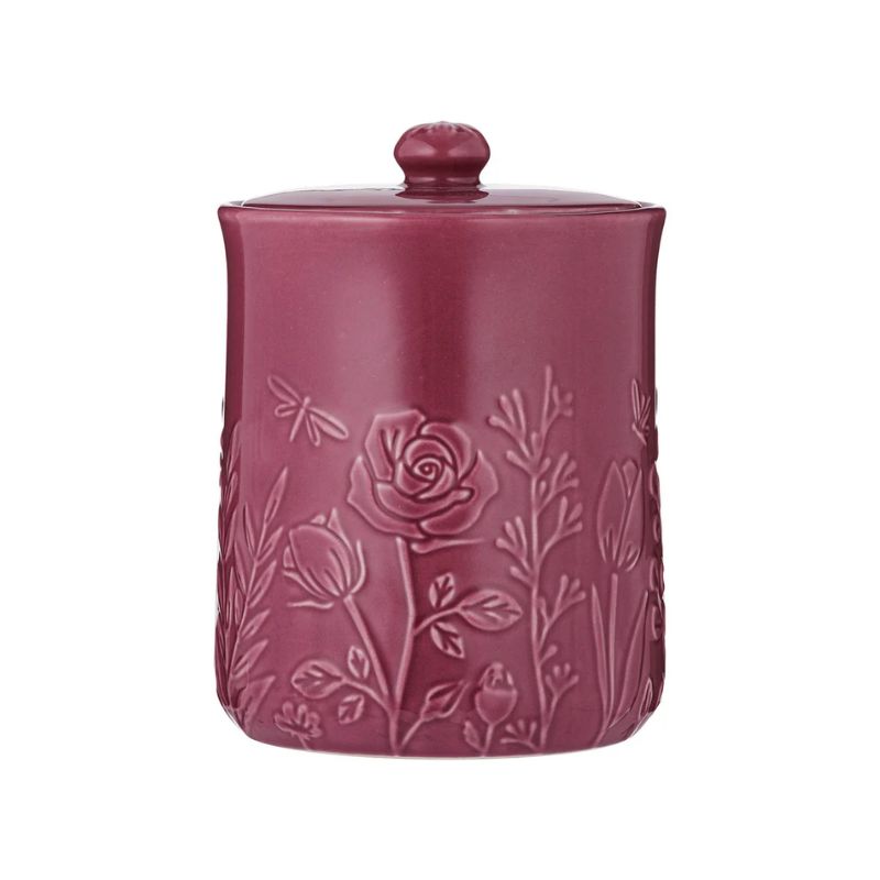 Mason Cash In The Meadow Storage Jar in purple on a white background
