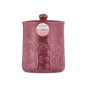 Mason Cash In The Meadow Storage Jar in purple on a white background