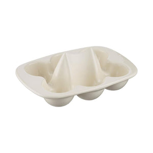 Mason Cash Innovative Kitchen Egg Store – cream ceramic egg holder for 6 eggs, empty product view.