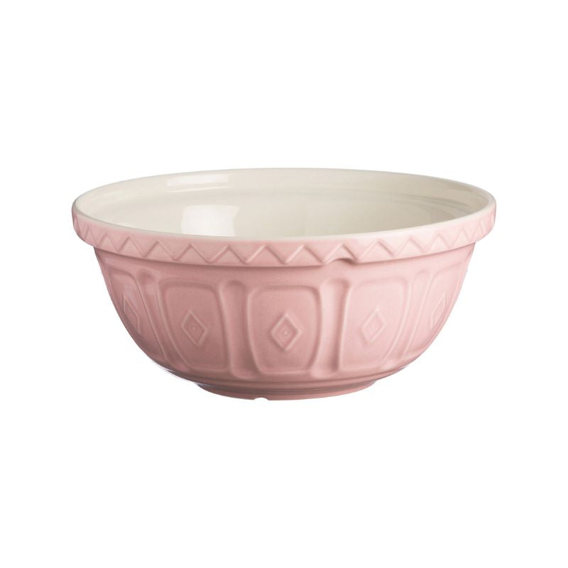 Mason Cash Powder Pink Colour Mixing Bowl shown against a white background.