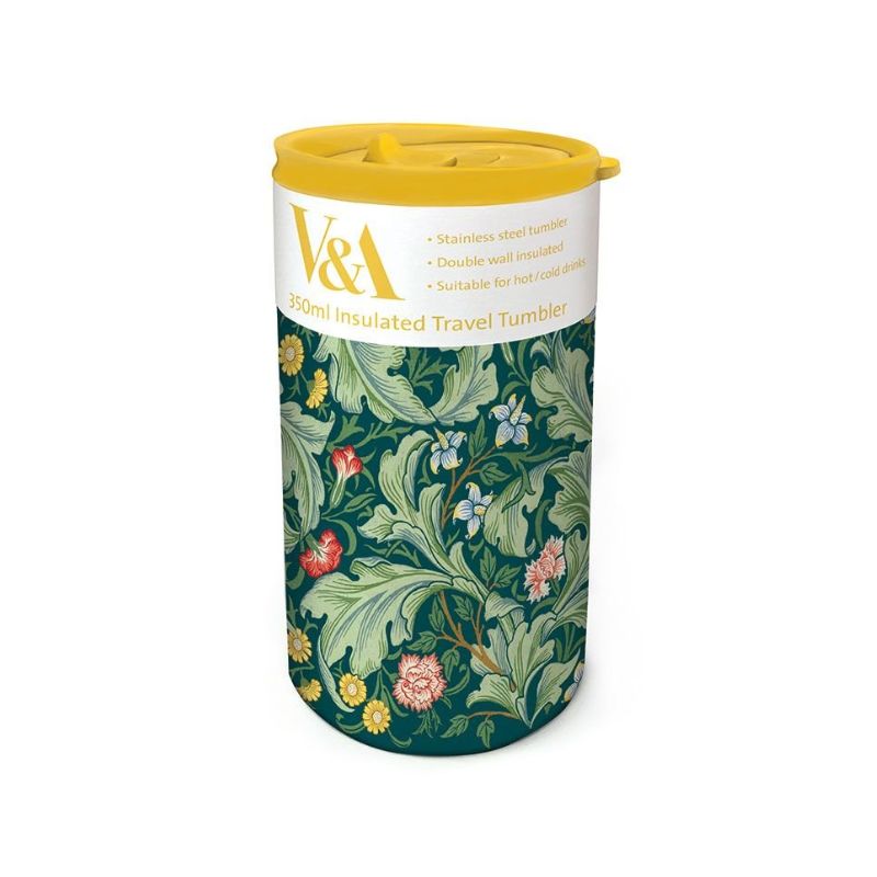 Museums & Galleries Travel Tumbler – Leicester Wallpaper on a white background.