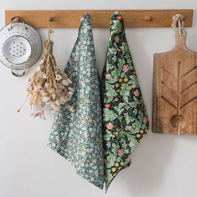 Museums & Galleries V&A Dearle Designs tea towels in retail packaging.