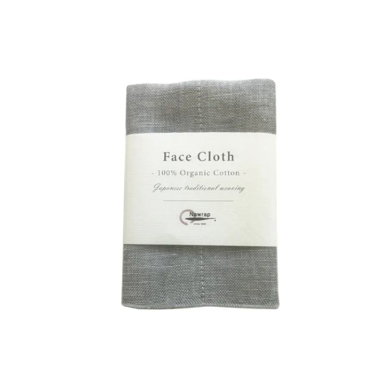Nawrap Binchotan Organic Cotton Face Cloth on a white background.
