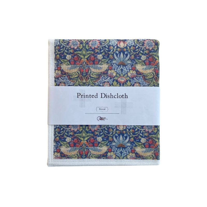 Nawrap dishcloth in the William Morris Strawberry Thief print - NZ