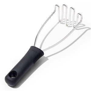 OXO Good Grips Wire Potato Masher on a white background.