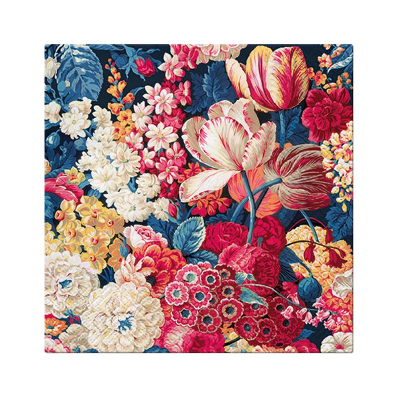 PAW Paper Napkins in flower splendor design shown against a white background.