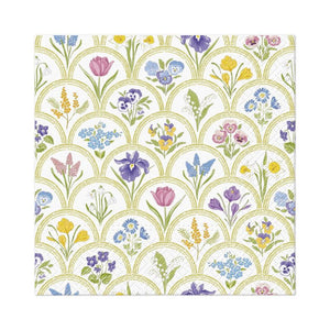 PAW Paper Napkins in the Garden Medallion Print on a white background.