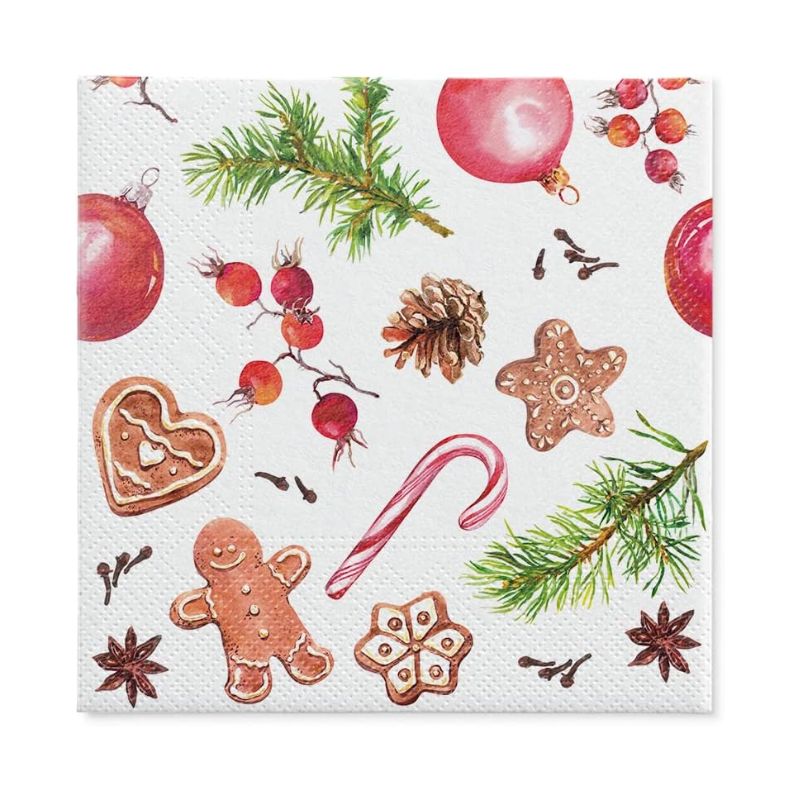 PAW Paper Napkins in the Homemade Sweets pattern shown flat against a white background.