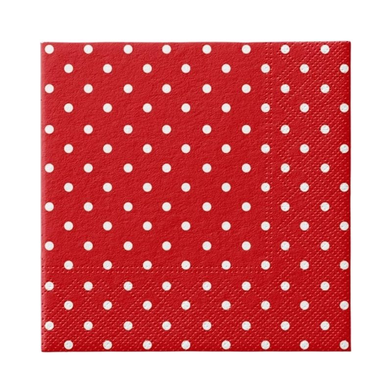 PAW Red Dots Paper Napkins shown against a white background.