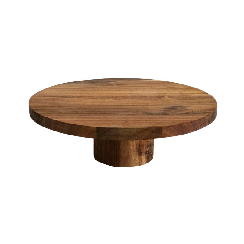 Peer Sorensen Acacia Cake Stand – round wooden pedestal stand