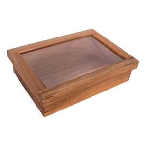 Peer Sorensen Acacia Grazing Box with clear lid, empty.