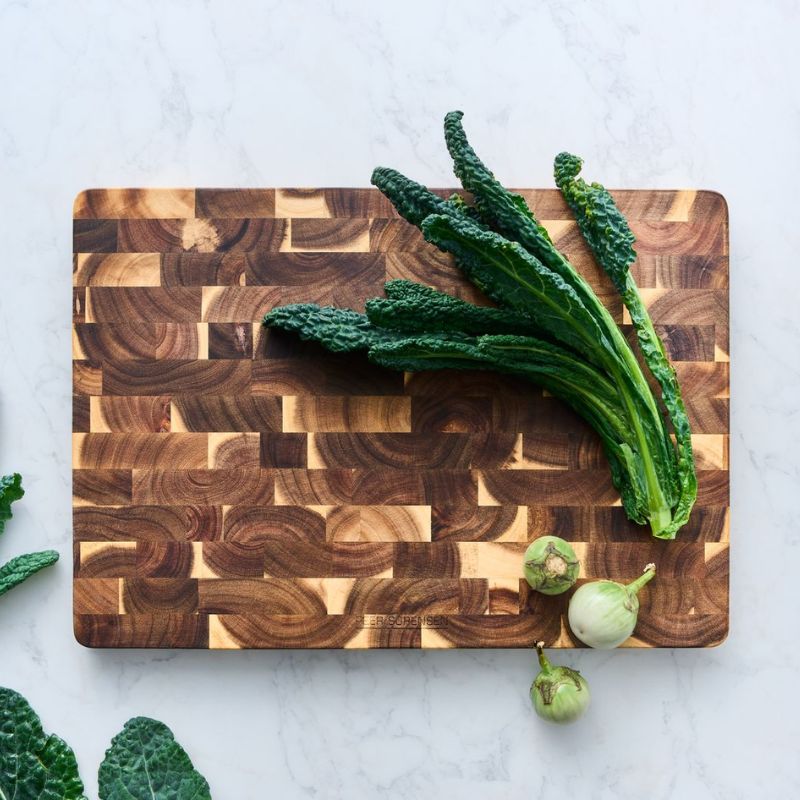 Peer Sorensen End Grain Cutting Board on a white background