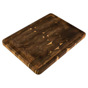 Peer Sorensen End Grain Cutting Board with Juice Groove on a white background
