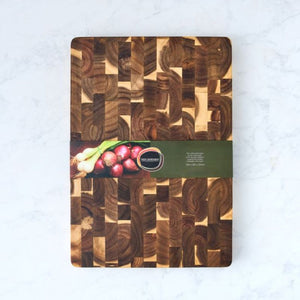 Peer Sorensen End Grain Cutting Board on a white surface