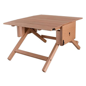 Peer Sorensen Picnic Caddy Table – Folding wooden picnic caddy table shown on a white background
