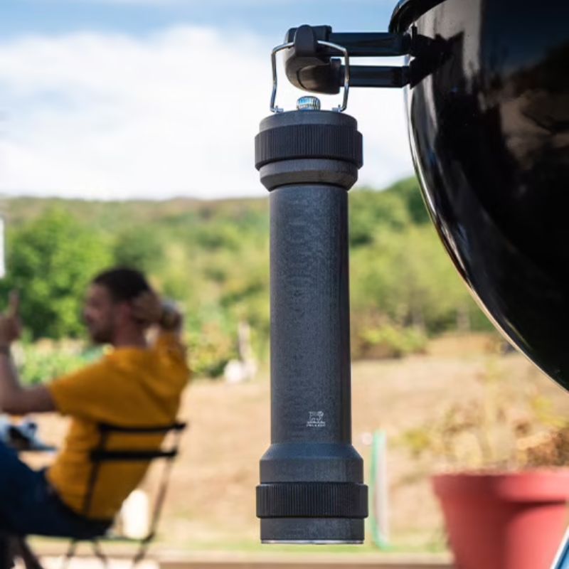 Peugeot BBQ Pepper Grinder with Light - Graphite wood finish, 30 cm