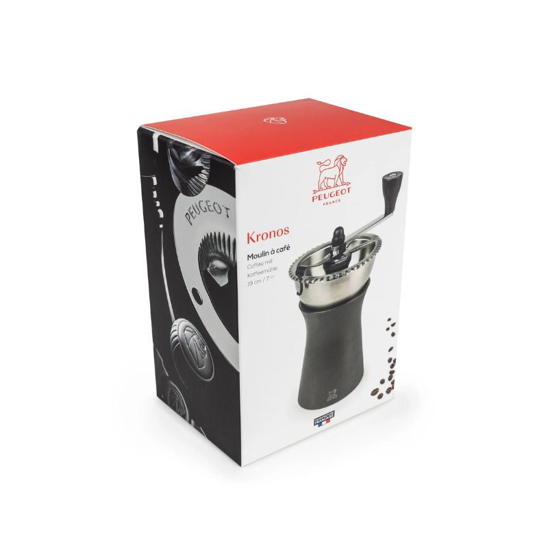 Retail box of the Peugeot Kronos Manual Coffee Grinder - NZ