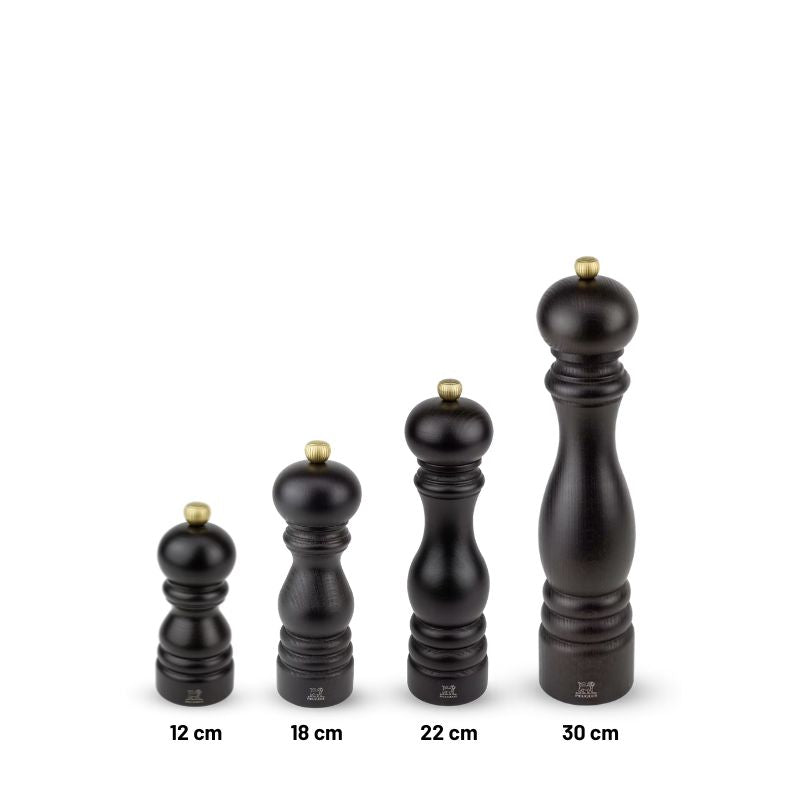 Comparison of sizes for Peugeot Paris Dark Salt Grinders | NZ
