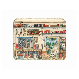 Lid of Emma Bridgewater Potting Shed Biscuit Tin
