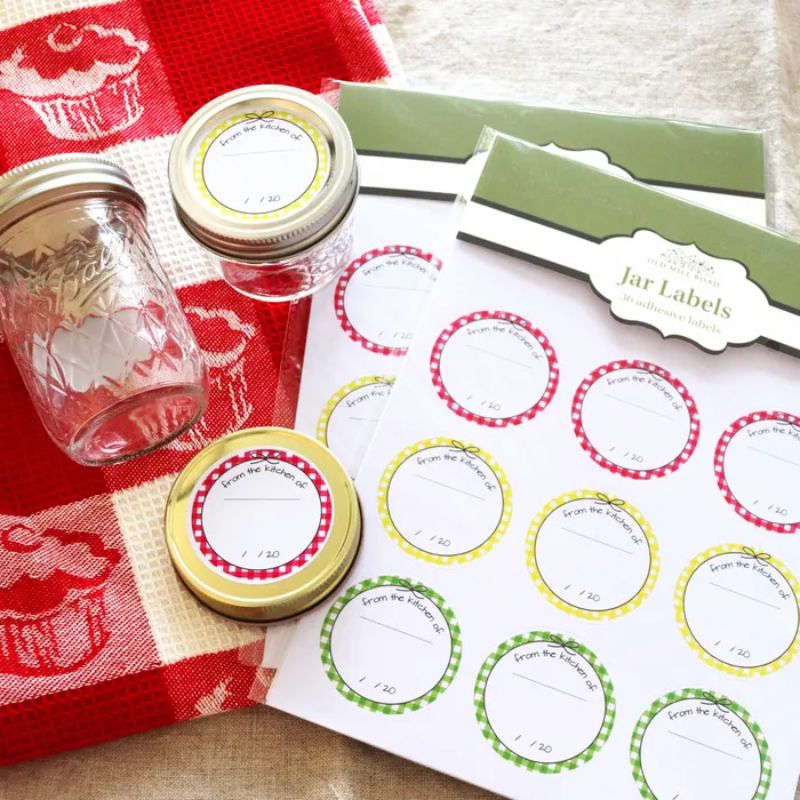 Preserving Jar Labels - Gingham | NZ