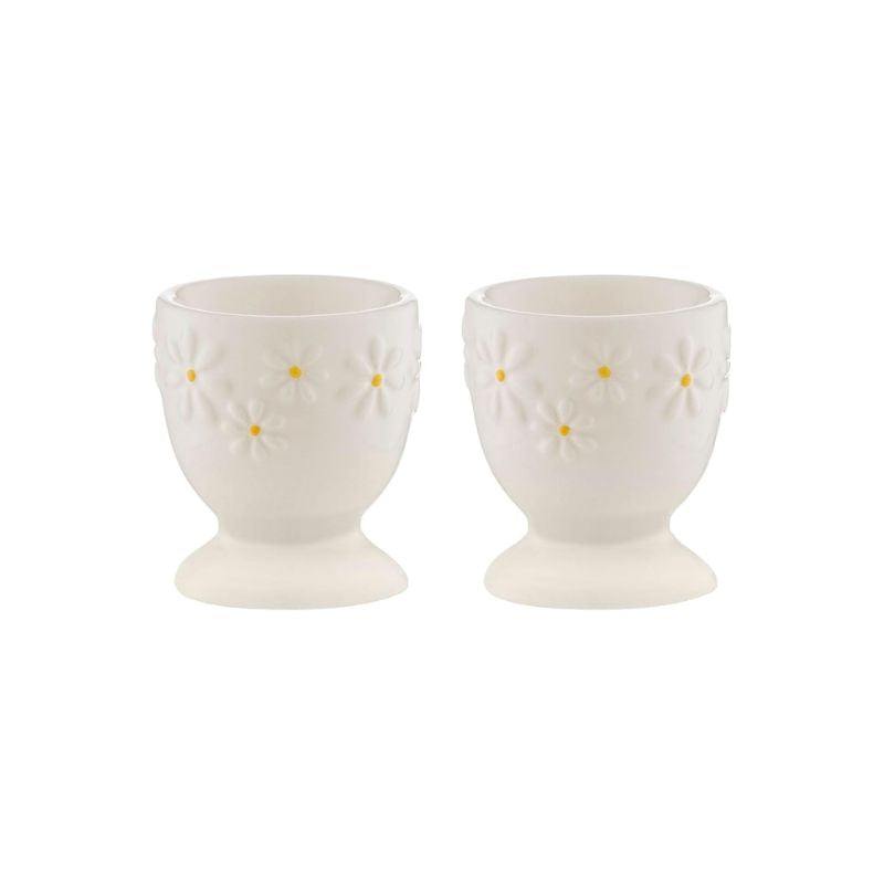 Price & Kensington Daisy Egg Cup Set shown side by side on a white background.