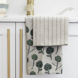 Raine & Humble Artichoke Tea Towels - Burnt Olive