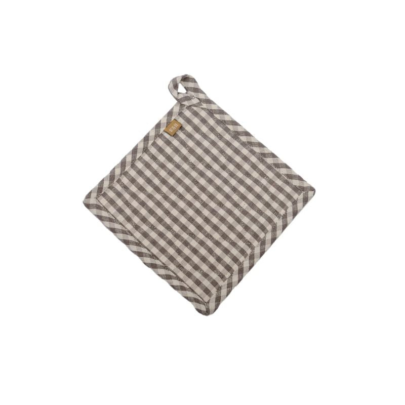 Raine & Humble Gingham Pot Holder / Trivet - Ash