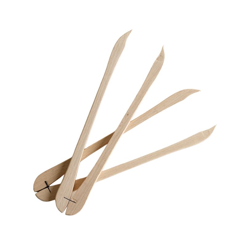 Roger Orfèvre French Beechwood Cornichon Tongs shown on a white background.