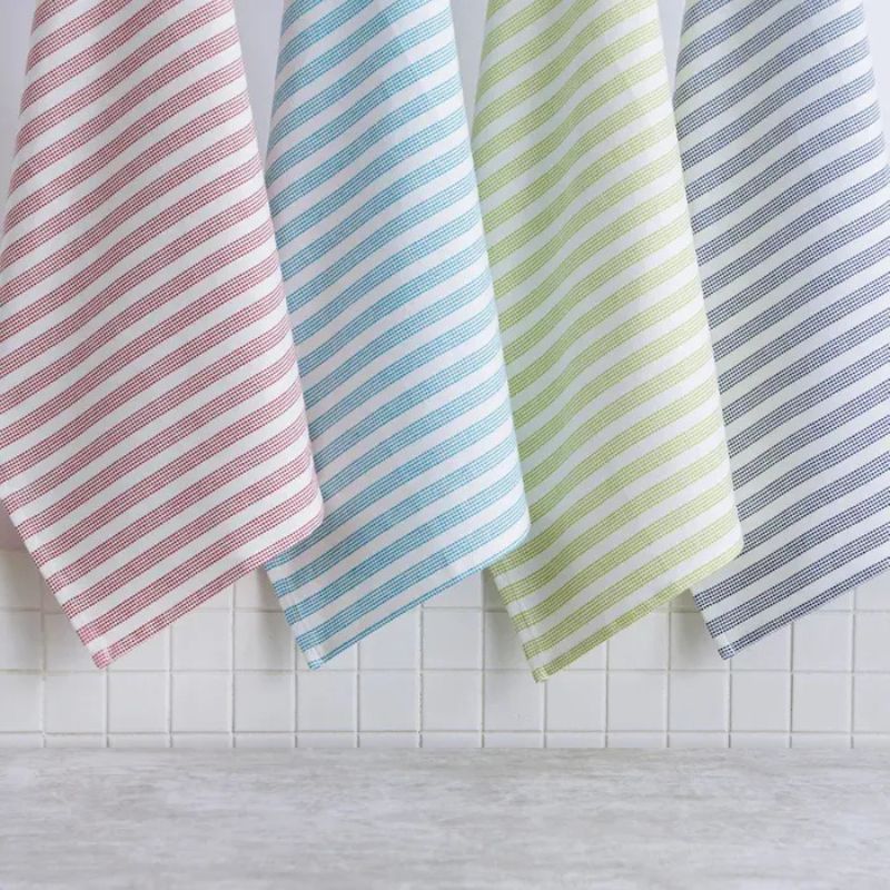 RSVP Dobby Tea Towel - Red Stripe