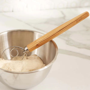 RSVP International Olive Wood Swedish Dough Whisk | NZ