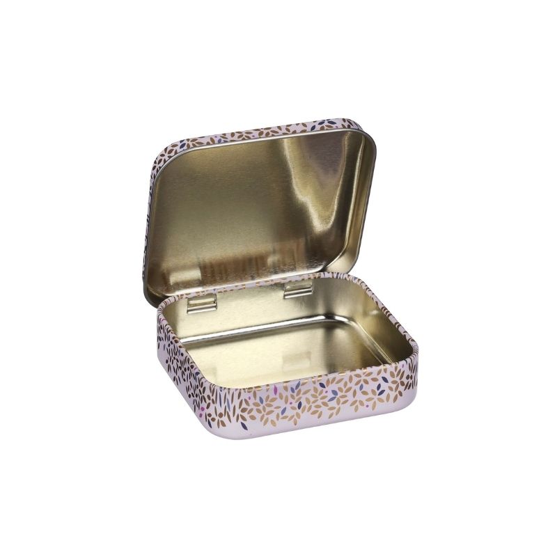 Sara Miller Dapper Dogs Pocket Treat Tin -in Cream shown front on against a white background.