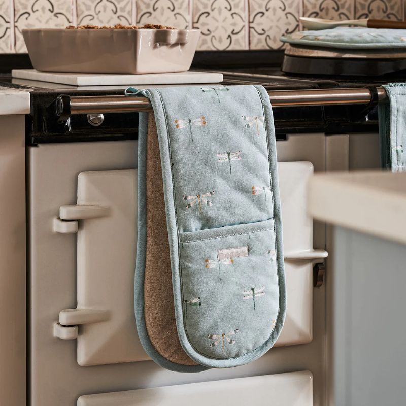 Sophie Allport Double Oven Glove - Watercolour Dragonfly | NZ