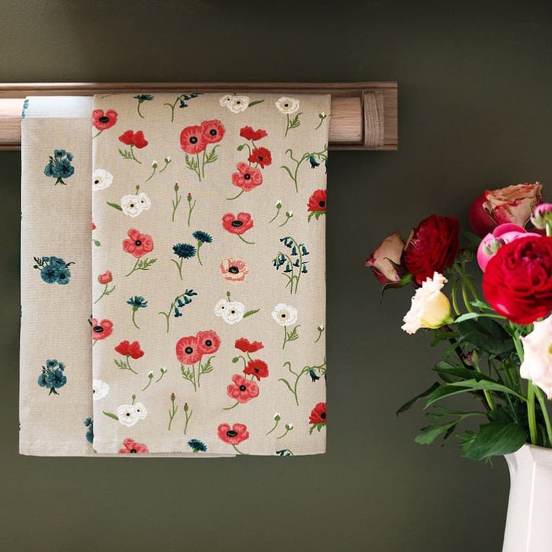 Sophie Allport Tea Towel - Poppy Meadow | NZ