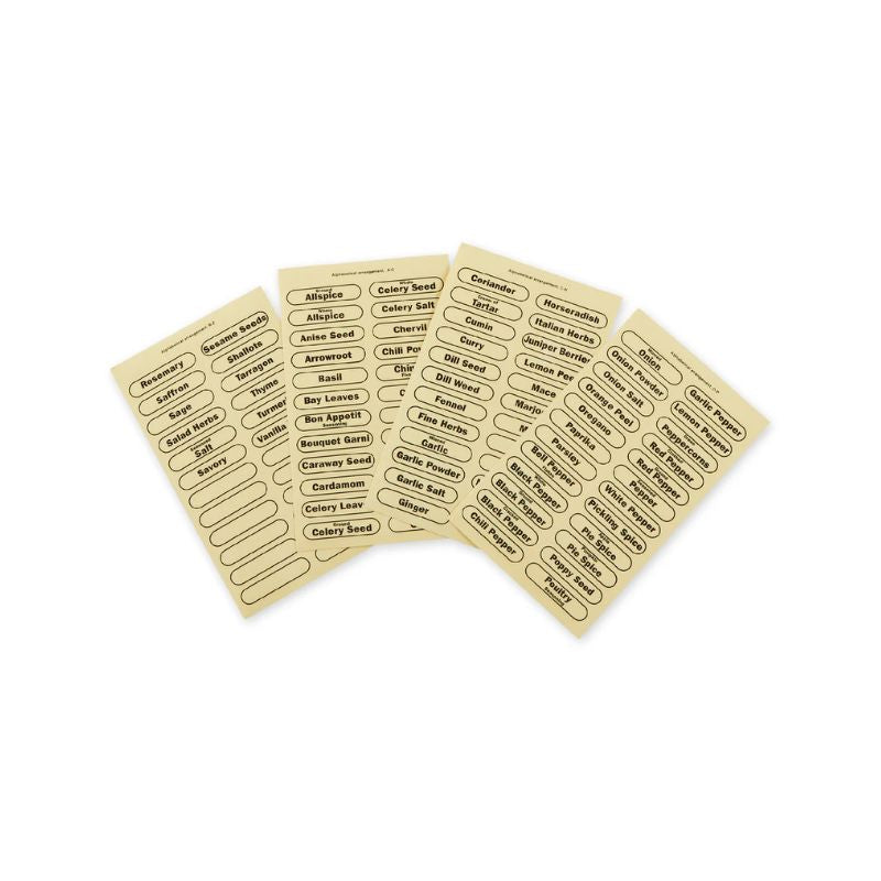 d.line Clear Spice Labels shown on a white background