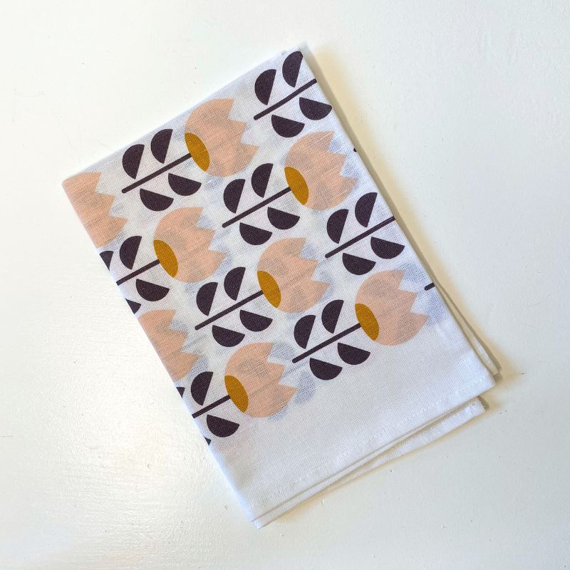 Spring Tulip Tea Towel (Linen & cotton blend) | NZ