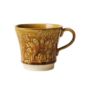 The 350 mL Sthal Arabesque Tea Mug in Pineapple glaze shown on a white background.