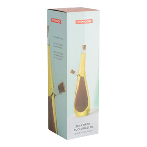 Typhoon Tear Drop Glass Duo Drizzler shown in retail packaging against a white background.
