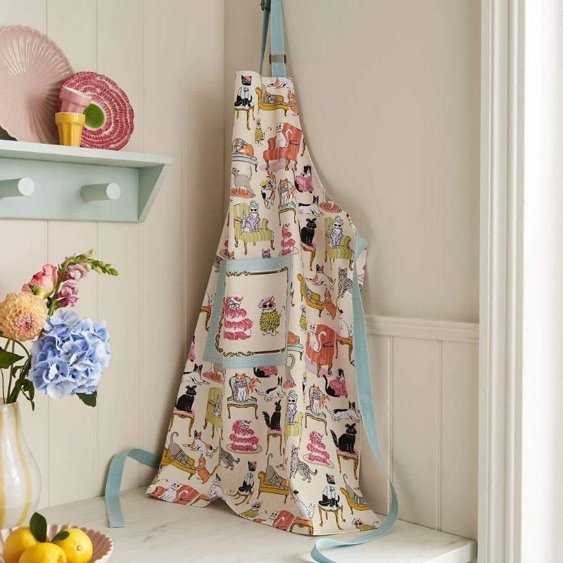 Ulster Weavers Cool Cats Cotton Apron on a white background.