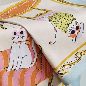 Ulster Weavers Cool Cats Cotton Tea Towel close up.