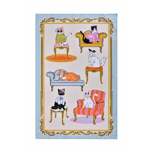 Ulster Weavers Cool Cats Cotton Tea Towel shown against a white background.