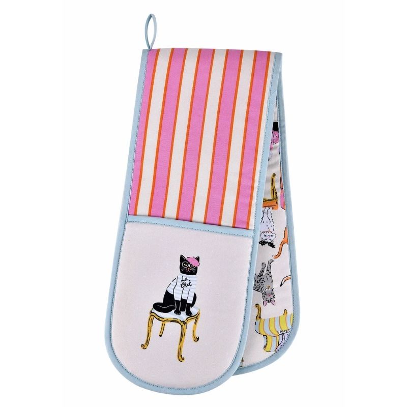 Ulster Weavers Cool Cats Double Oven Glove shown against a white background.