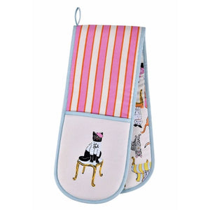 Ulster Weavers Cool Cats Double Oven Glove shown against a white background.