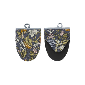 Ulster Weavers Finch & Flower Cotton Microwave Mitts on a white background.