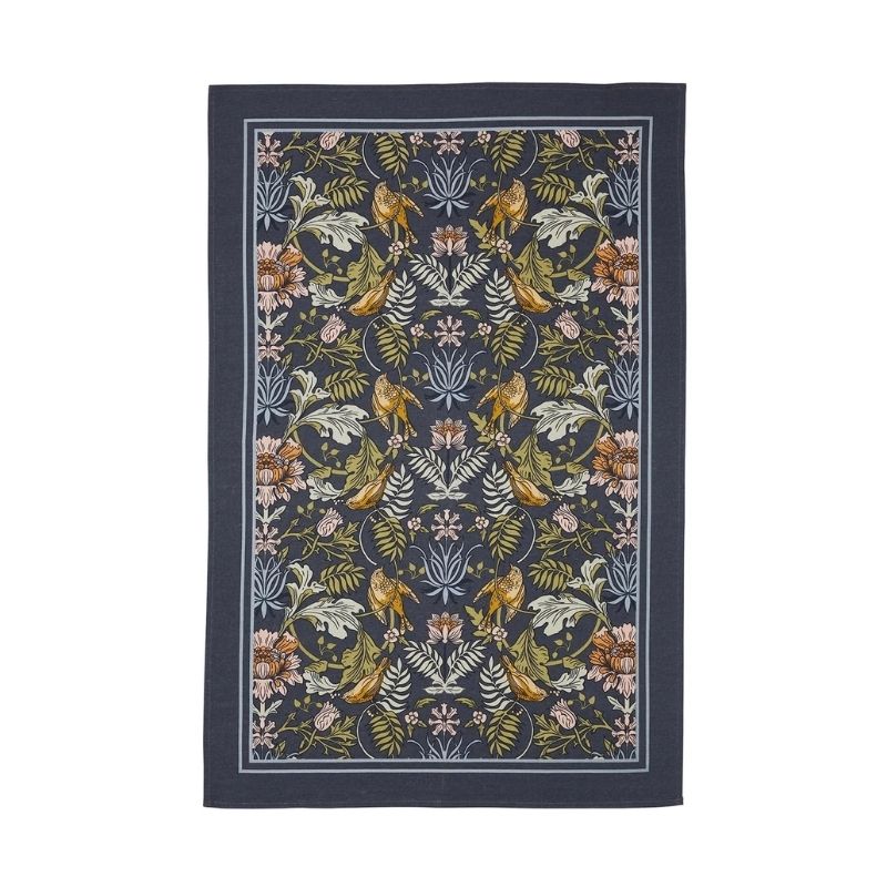Ulster Weavers Finch & Flower Cotton Tea Towel on a white background.