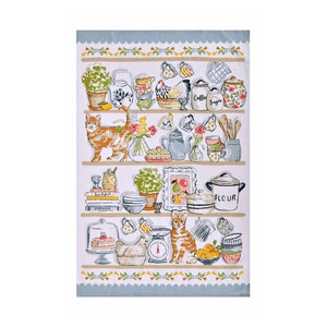Ulster Weavers Pantry Cats Cotton Tea Towel on a white background.